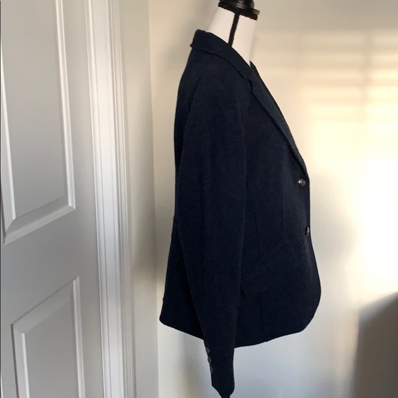 Talbot’s Navy Shetland Wool Blazer Size 12 - Picture 4 of 10